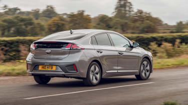 Hyundai Ioniq hybrid rear driving